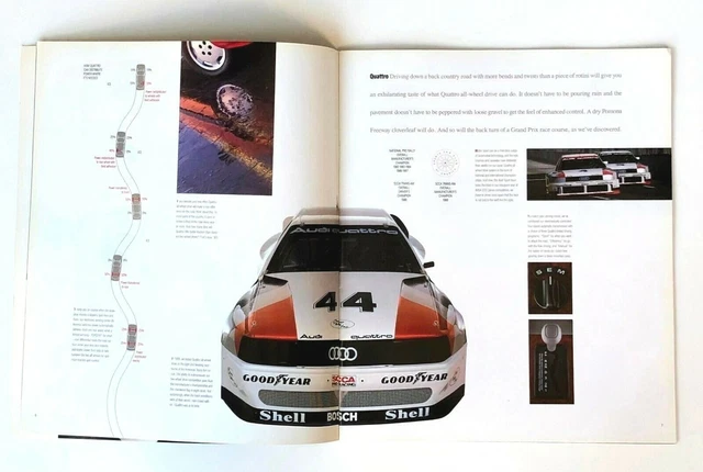 1990 Audi V8 Quattro Sales Brochure 36 Pages Car Engineering Specifications