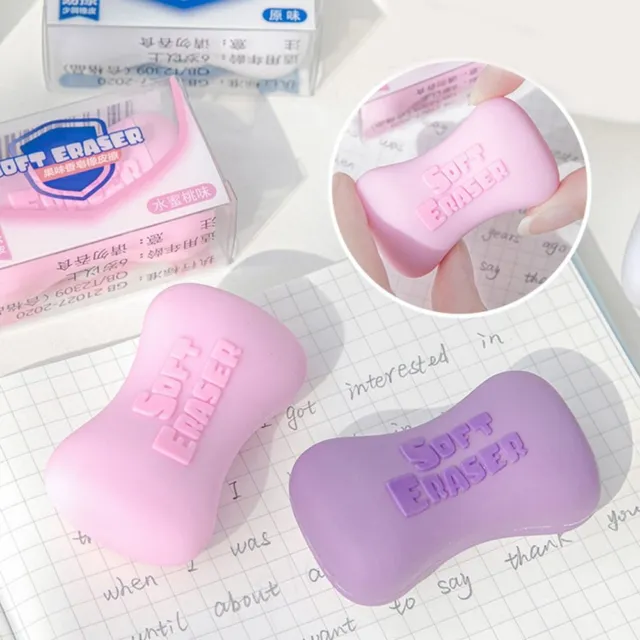 Traceless Pencil Wiping Eraser Fruit Flavor Soap Shape Eraser  Writing