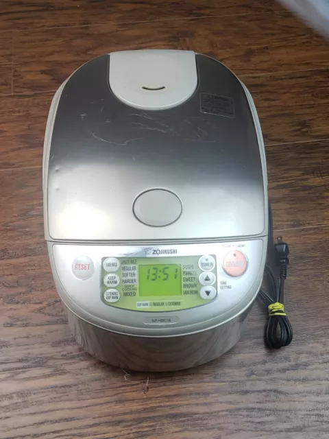 Zojirushi Stainless 10 Cup Rice Cooker and Warmer NP-HBC18 heat induction works Zojirushi Stainless 10 Cup Rice Cooker and Warmer NP-HBC18 heat induction works