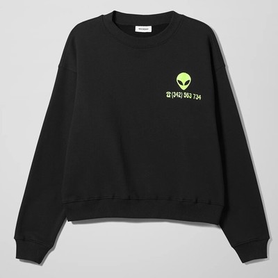 NUOVO MAGLIONE ALIENO Weekday nero 