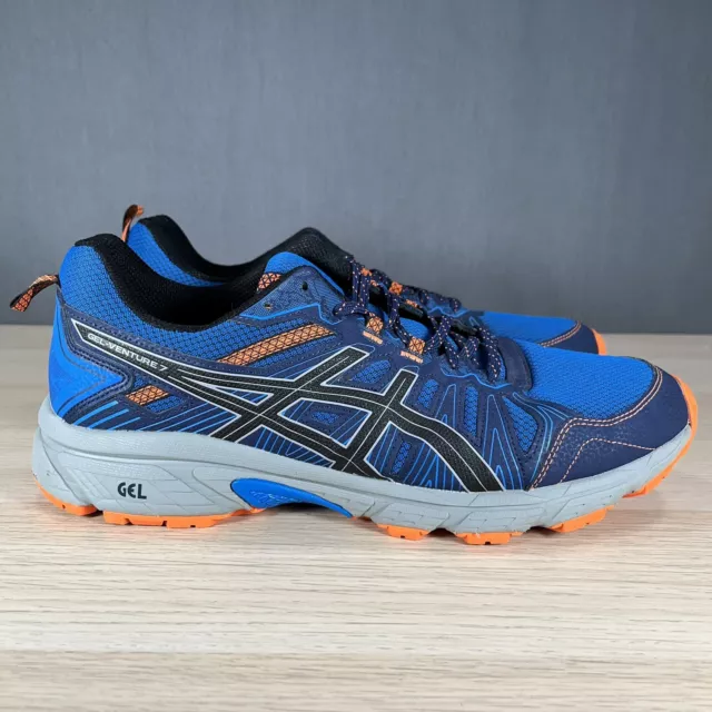 Zapatos para correr ASICS Gel-Venture 7 para hombre talla 12 azul/naranja 1011A560