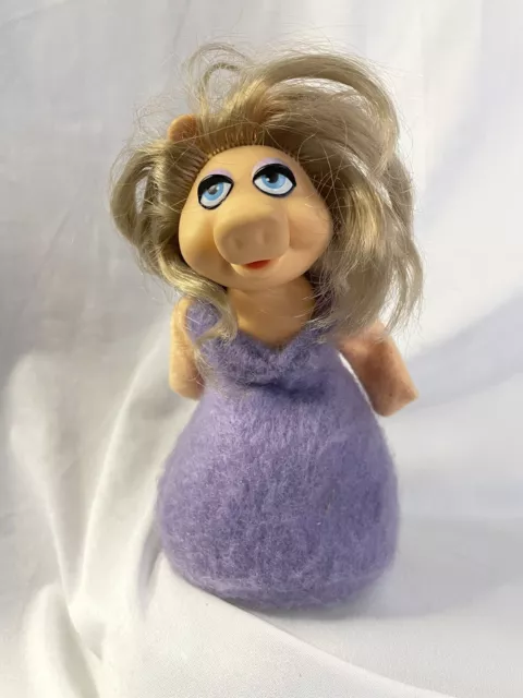 Vintage 1979 Muppet Miss Piggy Beanbag Pink Plush Doll Fisher Price 6.5" Henson