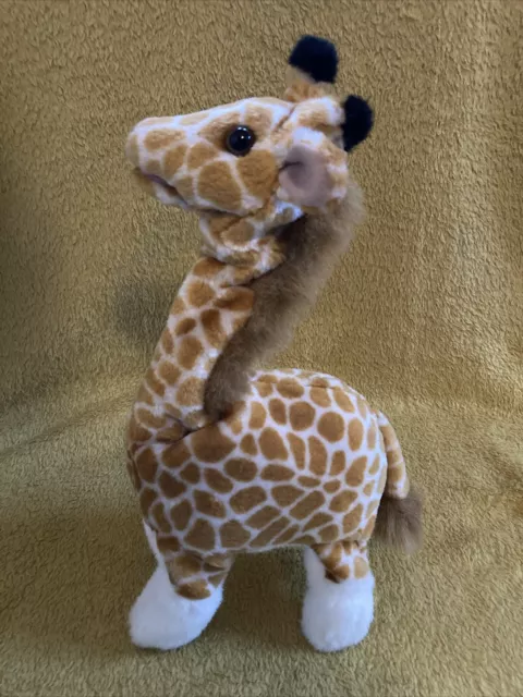 Hamleys Iwaya Corp Giraffe 1991 Vintage Brown & White Walking Plush Toy