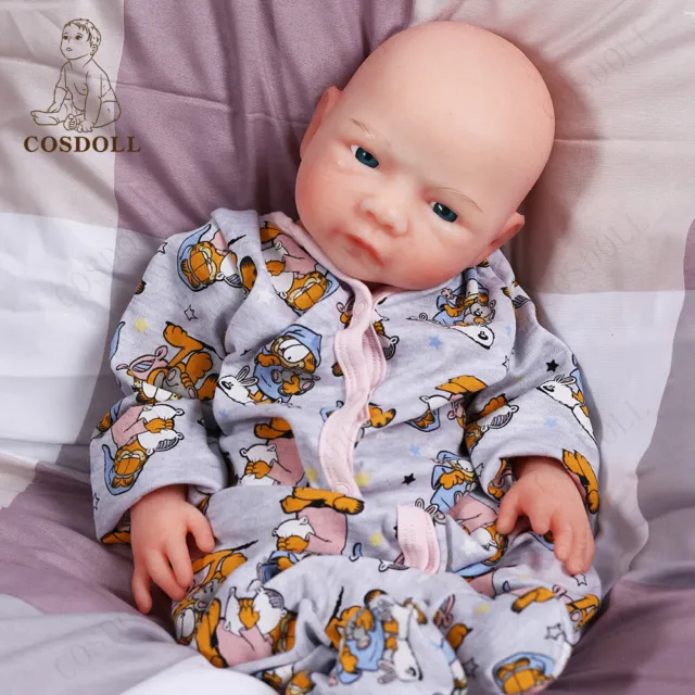 COSDOLL 18.5"Boy Doll 3KG Reborn Baby Dolls Full Body Silicone W/Drink Water&Pee