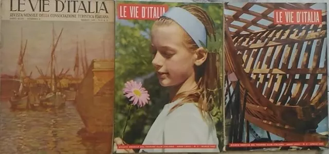 Le Vie d’Italia - 3 riviste - Marzo ’38, Marzo ’62, Aprile ’62,