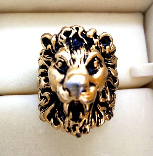 Bague Homme Or Jaune 18 Carats Avec Agate Noire - Taille 20 - Neuf Avec étiquettes