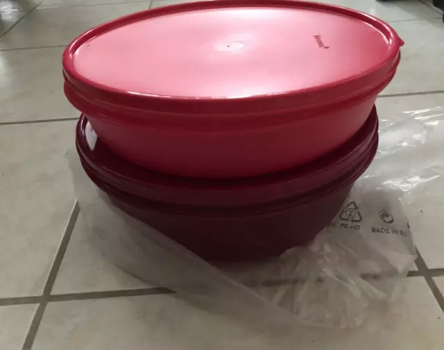 Lot De 2 Bols ( Saladiers  ) De 2 L Et 3 L   Tupperware Neuf