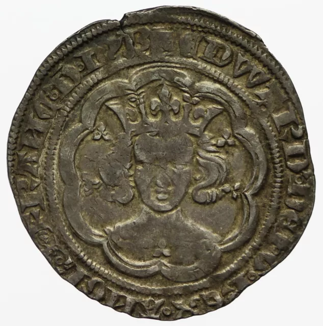 Edward iii Groat  Pre Treaty Period  London Mint  mm Cross 1  S1565