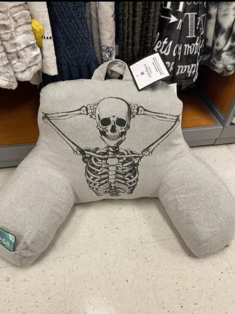 NWT HALLOWEEN GHOST TIKTOK TIK TOK BACKREST PILLOW CUSHION FUZZY