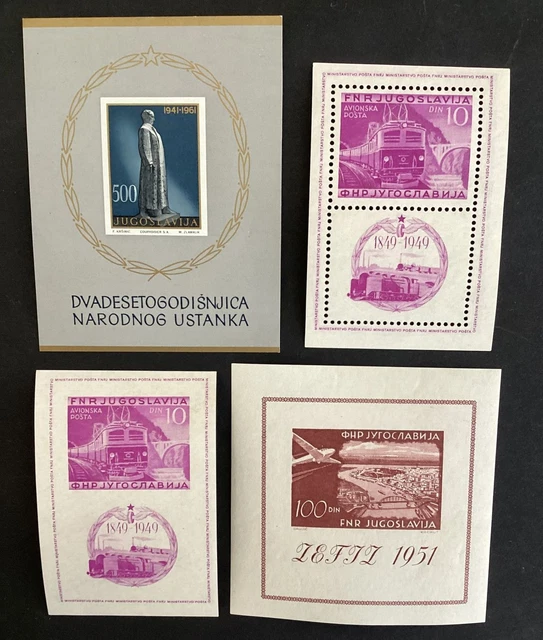 JUGOSLAWIEN 1939-1960 urige SAMMLUNG mit BLOCKS 4A,B,5-6 ** POSTFRISCH (Y1616d