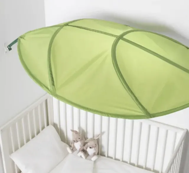 IKEA LÖVA Green Leaf Children's Bed Canopy Kids Baby Nursery Bedroom Decor New