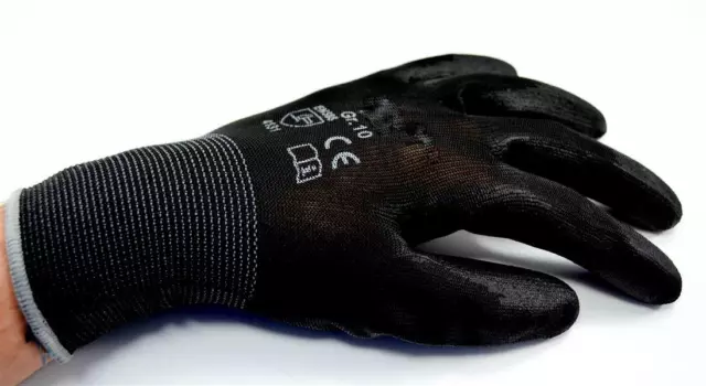 1 - 240 Paar Montagehandschuhe Mechanikerhandschuhe Arbeitshandschuhe Nylon PU