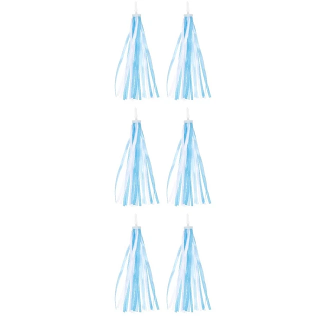 3 Pairs Kid Ribbon Scooter Tassels Grip Bike Streamer Scooter Grips Handlebar