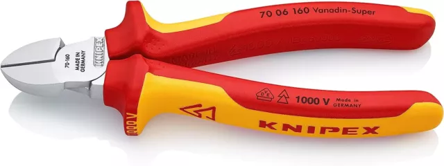 KNIPEX Diagonal Cutter 1000V-insulated (160 mm) 70 06 160 SB NO OUTER PACKAGING