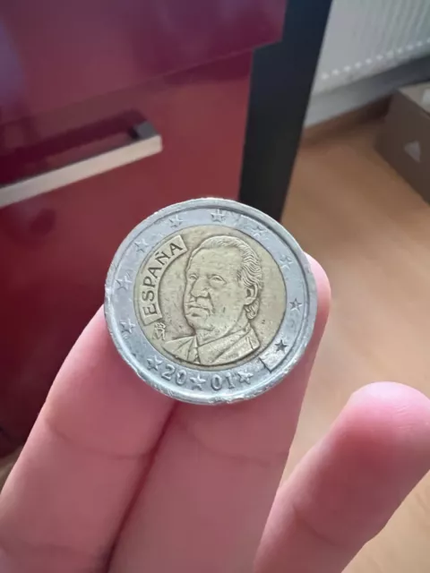Pièce de 2 euros rare Roi d'espagne 2001 