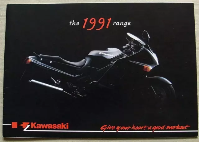 KAWASAKI MOTORCYCLES RANGE Sales Brochure For 1991 #99985-102-91 ZZ-R1100 1000GT