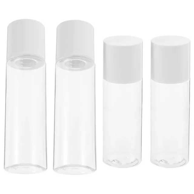 4 piezas botellas de contenedores tamaño de viaje para artículos de tocador leche líquida