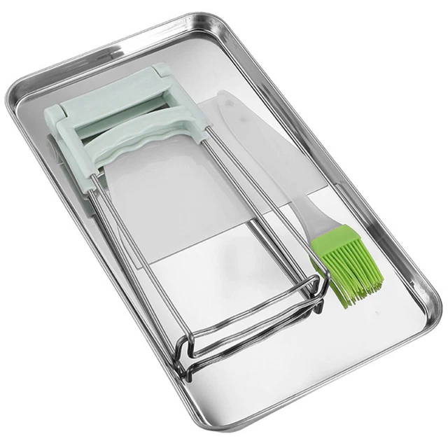 Baluue Plateau En Acier Inoxydable - Petit Plateau Métallique Multifonction Pour Outils Et Fournitures
