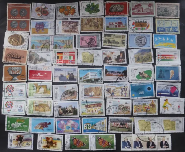 CYPRUS , Northern Cyprus selection of  over 120 used stamps