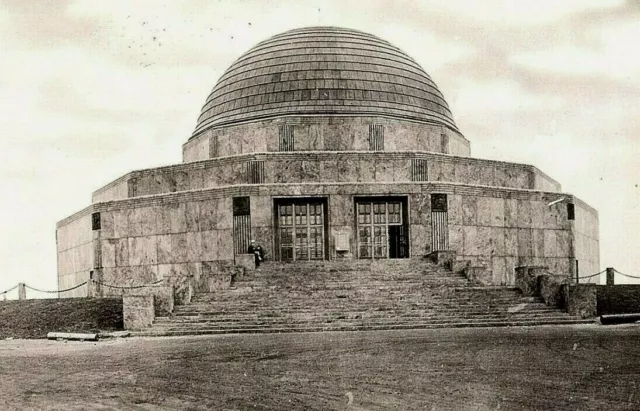 Rppc Vintage Postcard Real Photo Planetarium Building Chicago Illinois