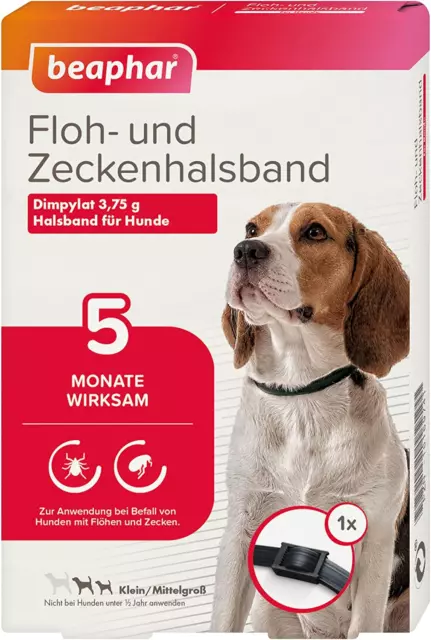 BEAPHAR  Floh Und Zeckenhalsband  Für Kleine/ Mittelgroße Hunde 5 Monate Wirksam