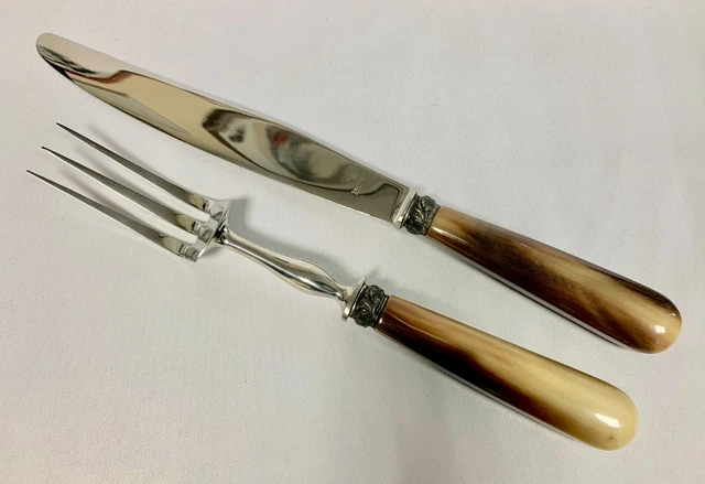 Service à Gigot Et à Découper Ancien En Argent 800 - A. Collet Genève