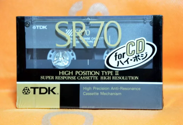 TDK SR 70 Japan 1989 TYPE II Cassette Tape New SEALED JP Market