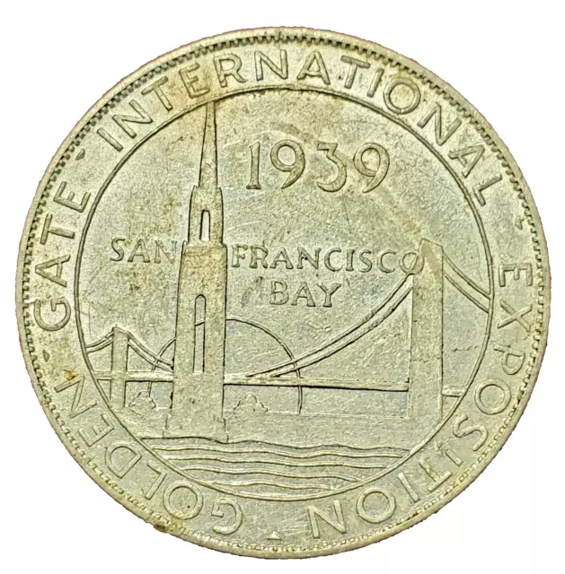 Rare 1939 Golden Gate Exposition Union Pacific Rr Souvenir Coin ~ San Francisco