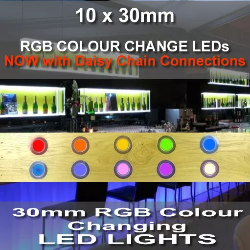 KIT ILLUMINAZIONE 10x30mm RGB CAMBIO COLORE-PLINTO-CUCINA-KICKBOARD-BAR