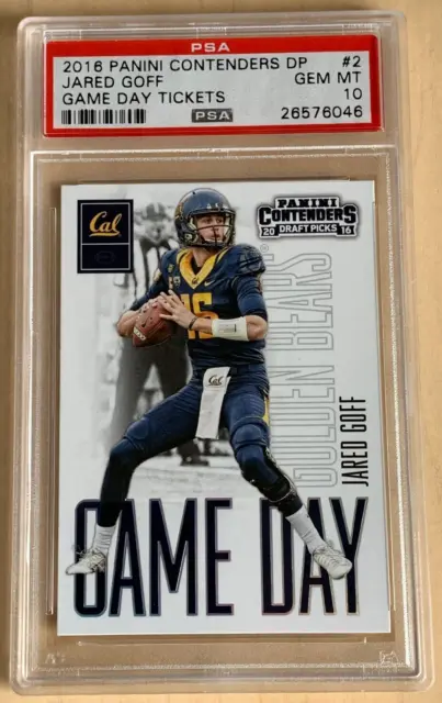 2016 Panini Contenders DP Game Day Tickets 💎 JARED GOFF 💎 Rookie RC 💎 PSA 10