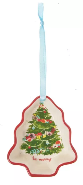 The Pioneer Woman Holiday Floral Tree Ceramic Candy Dish Christmas Ornament NWT