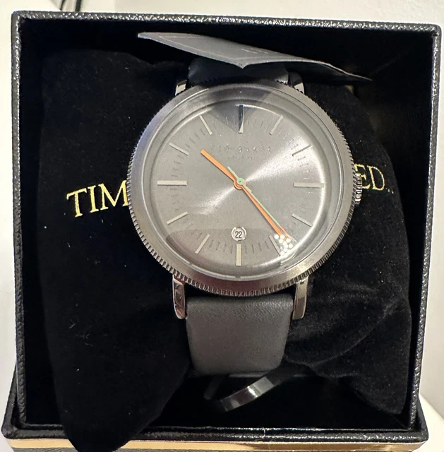 NWT $175 Men’s Ted Baker London Leather Strap Watch 40mm