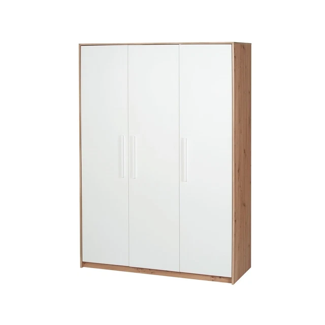 Schardt Pepe Schrank 3 Türen Dekor Artisan Oak/Weiß 134x195x53cm TOP