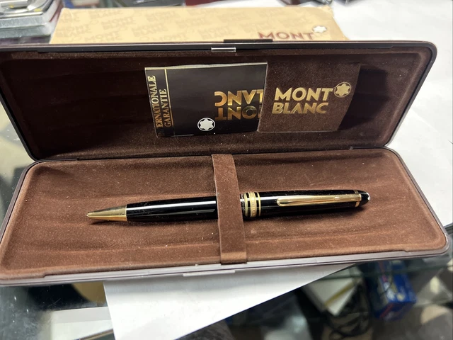 Montblanc Meisterstuck  Ballpoint Pen Black Resin Gold Trim w case & box