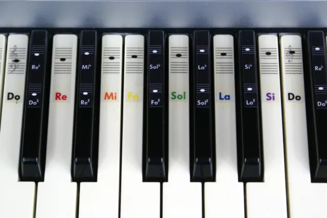 88 touches amovible piano clavier notes étiquettes réutilisables silicone  piano clavier autocollants pour débutants enfants accessoire de piano  électronique