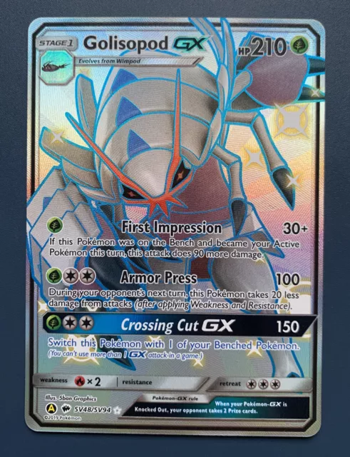 Pokemon - Golisopod GX - SV48/SV94 - SM versteckte Schicksale - volle Kunst *EDELSTEIN NEUWERTIG*