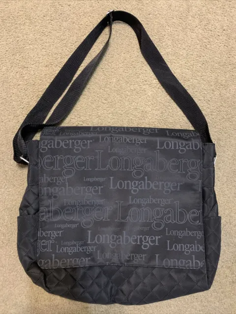 Longaberger Black Computer Laptop Bag, Messenger Bag,