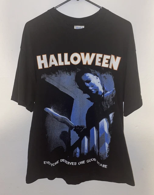 Halloween Michael Myers Rare 2001 Vintage Horror Movie Promo Jumbo T-Shirt XL