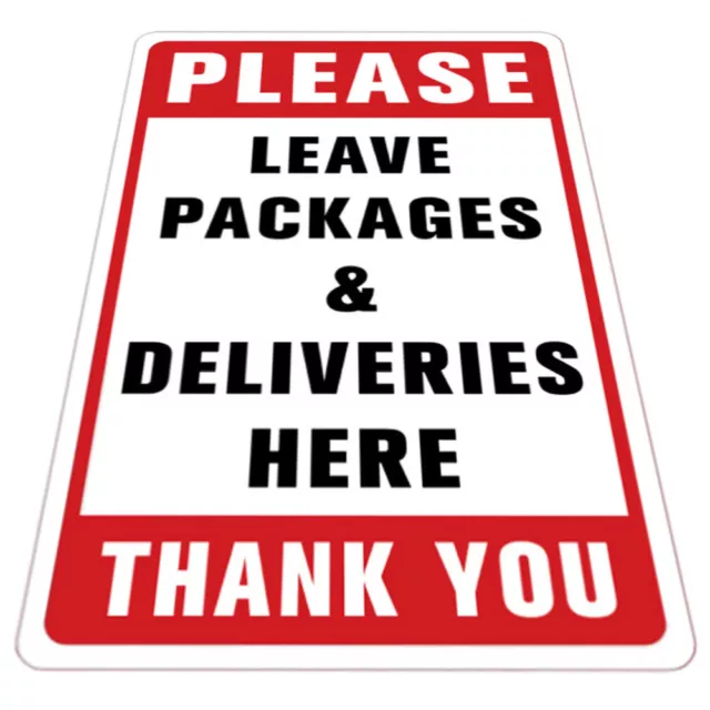 Package Leave Here Sticker Pvc Wall Packages Sign Adhesive Delivery