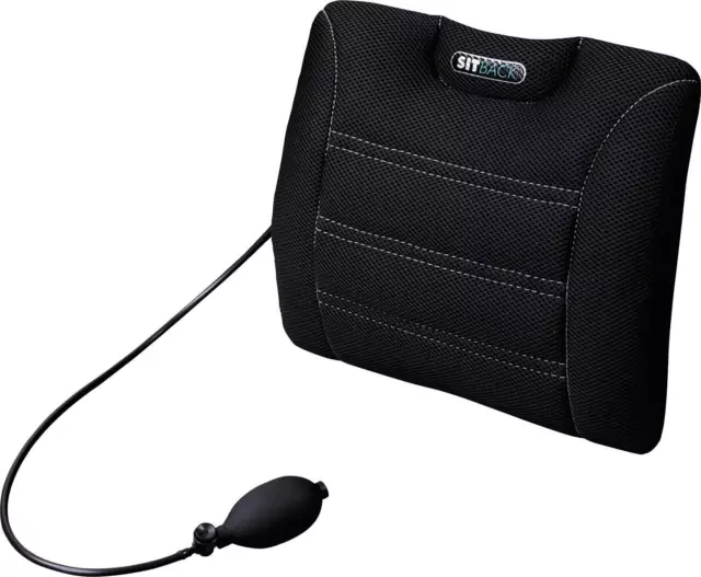 Sitback Air Living Fahrzeug Rückenkissen 31 x 26 cm 3D Black