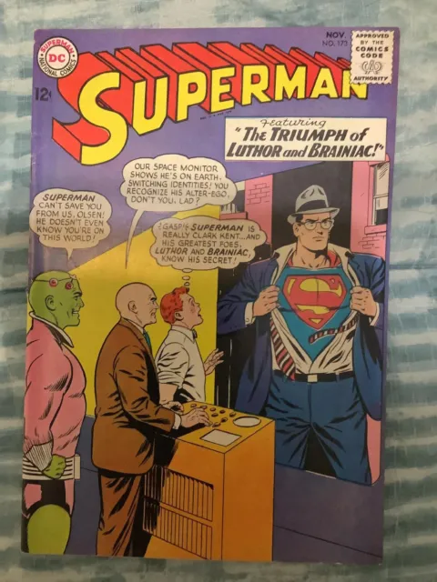 Superman #173 Dc Comics (1964)  Nice Mid-Grade - Very Presentable - Fn/Vf (7.0)