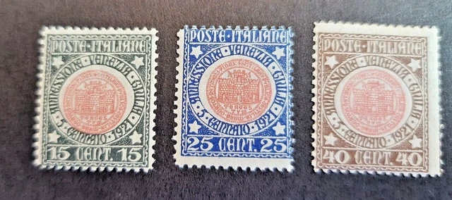 Italy Stamps Sc#130-2, Reunion of Venezia Giulia with Italy, MLH CS$ 19.50 (AR)