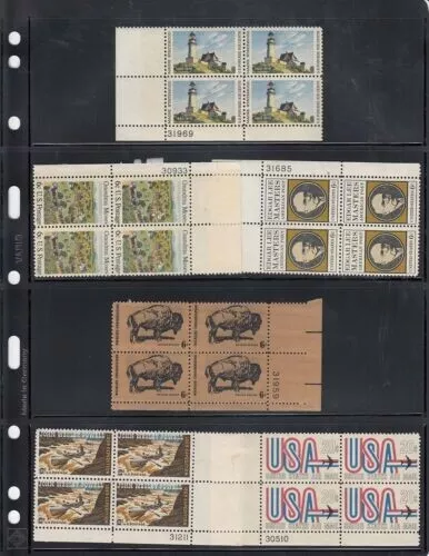 Lighthouse Vario Pages 4S 4 Rows Stamps Sheets Pack of 5 Black Free US Shipping