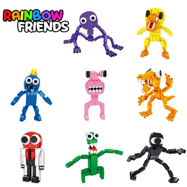 brown) Roblox Rainbow Friends Doors Building Blocks Toy on OnBuy