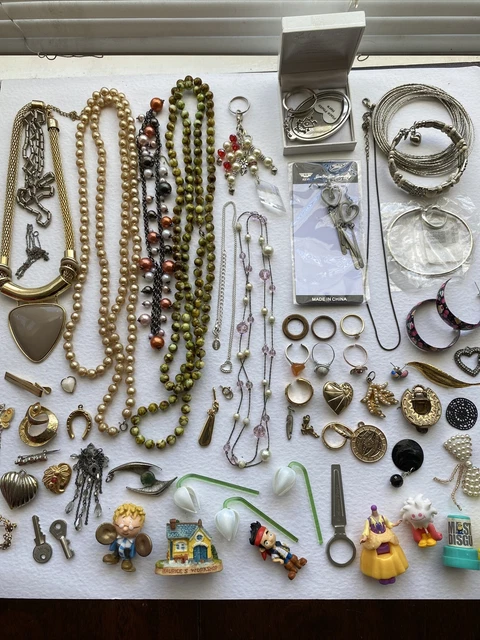 house clearance job lot Mixed Items and old costume jewellery