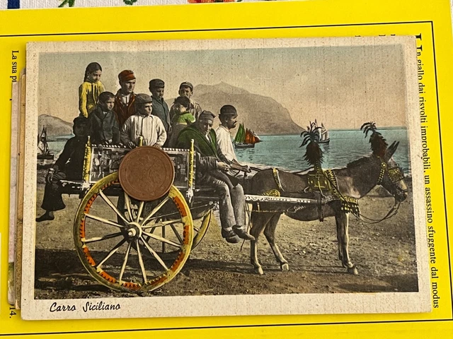 Costumi - Carro siciliano carico di gente - 1942