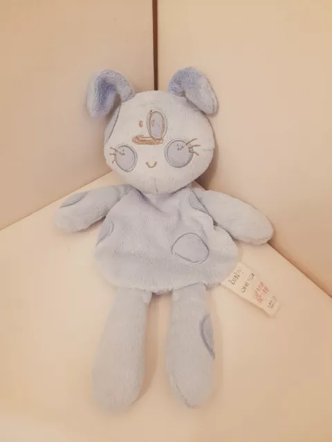 Tesco F&F Baby Comforter Puppy Dog Blue Patch Soft Toy Blankie Hug Doudou #48