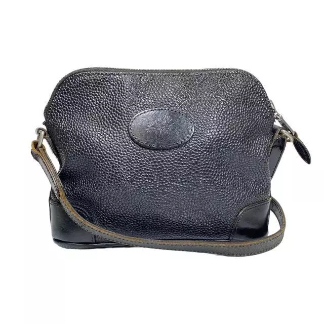 Women's Mulberry Bag Mini Shoulder Crossbody Logo Leather Black