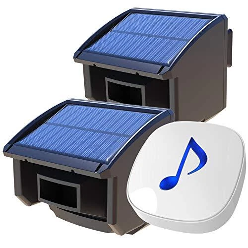 Htzsafe Solar Wireless Driveway Alarm System-1/4 Mile Long Transmission Range...