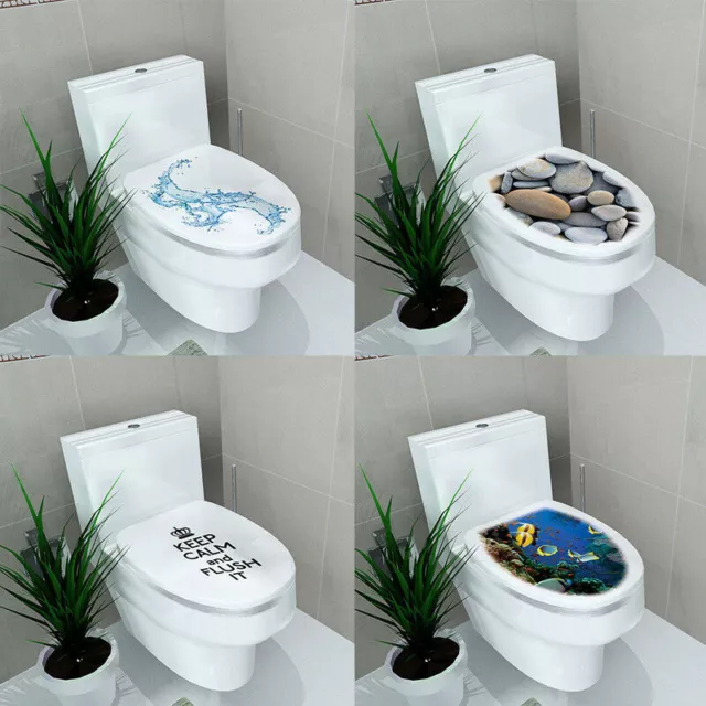 Klodeckel Aufkleber für Badezimmer | WC Sitz Toilette Deko Sticker | Wandbilder